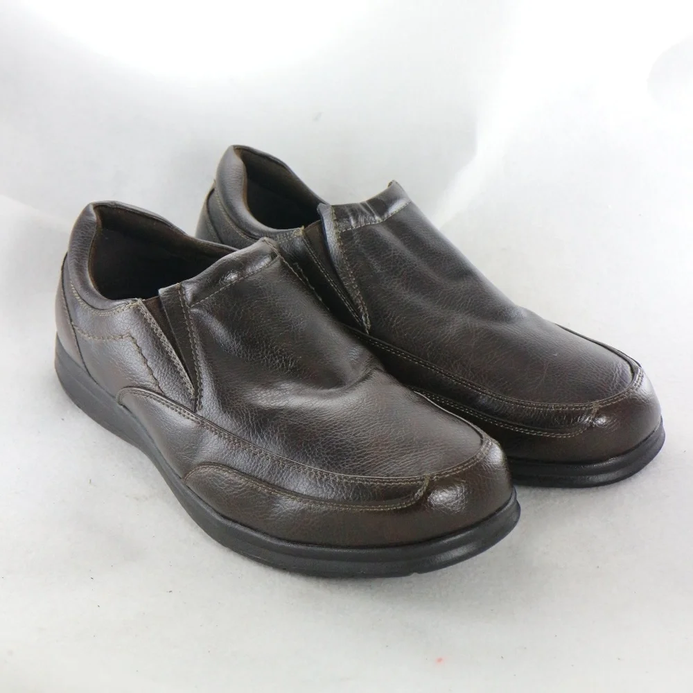 CROFT & BARROW Espresso Leather Slip On Loafers Sz 10 US Women - Picture 5 of 8